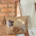 Bolsa Artesanal Em Couro Bege Deserto J.Gean 