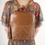 Mochila Feminina em Couro Legítimo Marrom J.Gean 