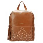 Mochila Feminina em Couro Legítimo Marrom J.Gean 
