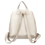 Mochila Feminina de Couro Legítimo cor Creme J.Gean 