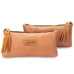 Necessaire em couro cor Laranja J.Gean 