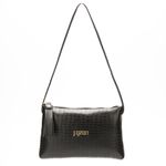 Bolsa transversal ou Tiracolo Feminina de Couro Cor Preto J.Gean.