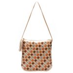 Bolsa artesanal feminina em Couro Bege J.Gean