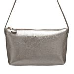 Bolsa de Mão Em Couro Prata J.Gean 