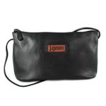 Bolsa transversal ou Tiracolo Feminina de Couro Cor Preta J.Gean 