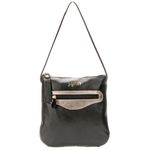 Bolsa artesanal Em Couro Preto J.Gean