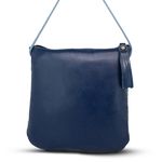 Bolsa artesanal feminina Em Couro cor Jeans J.Gean cod. NC0042/31