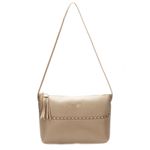 Bolsa artesanal Tiracolo em Couro Bege J.Gean