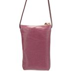 Bolsa artesanal feminina Tiracolo de Couro cor Pink J.Gean 