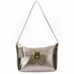 Bolsa de Mão Em Couro Prata J.Gean 