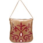 Bolsa artesanal feminina Tiracolo de Couro J.Gean cor Suede