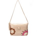 Bolsa de Mão Em Couro Bege J.Gean 