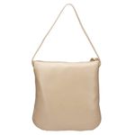 Bolsa de Mão Em Couro Creme J.Gean 