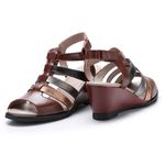 Sandália Susan Anabela em Couro cor Diva J.Gean 