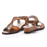 Sandália Susan Anabela em Couro cor Avelã J.Gean 