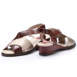 Sandália Susan Anabela em Couro cor Ouro Light J.Gean 