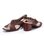 Sandália Lolly B em Couro cor Mahogany J.Gean 