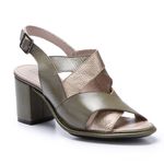 Sandália Giovana em Couro cor Ouro Light J.Gean