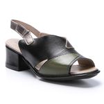 Sandália Margot em Couro cor Preto J.Gean