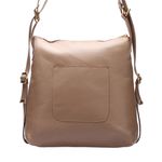 Mochila Feminina de Couro Legítimo cor Nude J.Gean 