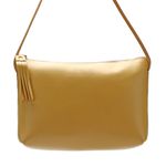 Bolsa artesanal feminina Em Couro cor Mustard
