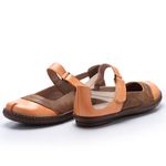 Sapatilha Lock em Couro cor Laranja J.Gean 