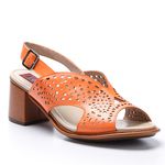 Sandália Lolly B em Couro cor Flame J.Gean 