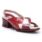 Sandália Margot em Couro cor Bordo J.Gean 