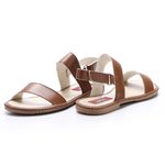 Sandália rasteira em Couro cor Mustang J.Gean 