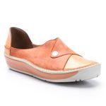 Sapatilha em Couro cor Damasco J.Gean