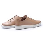 Tênis MADRID Feminino em Couro Legítimo Cor Nude J.Gean .