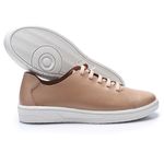 Tênis MADRID Feminino em Couro Legítimo Cor Nude J.Gean .