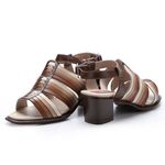 Sandália Feminina em Couro cor Coffe J.Gean