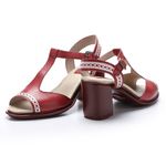 Sandália Giovana em Couro cor Bordo J.Gean 