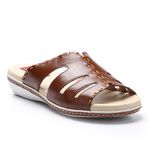  Sandália New Soft em Couro cor Mustang J.Gean 