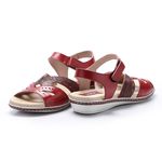  Sandália New Soft em Couro cor Bordo J.Gean 