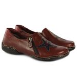 Sapatilha feminina J.Gean Vitore em couro cor Vermelho cod. CL0051