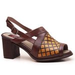 Sandália Giovana em Couro cor Coffee J.Gean