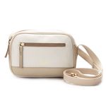 Bolsa Feminina Em Couro OffWhite alça ajustável J.Gean