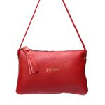 Bolsa transversal ou Tiracolo Feminina de Couro Cor Cherry J.Gean.