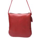 Bolsa transversal ou Tiracolo Feminina de Couro Cor Cherry J.Gean .