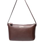 Bolsa transversal ou Tiracolo Feminina de Couro Cor Café J.Gean .