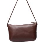 Bolsa transversal ou Tiracolo Feminina de Couro Cor Café J.Gean .