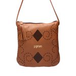 Bolsa artesanal feminina Em Couro Cor Mel .Gean .