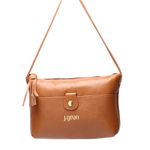 Bolsa transversal ou Tiracolo Feminina de Couro Cor Mel J.Gean 