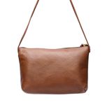 Bolsa transversal ou Tiracolo Feminina de Couro Cor Amendoa J.Gean 