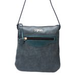 Bolsa transversal ou Tiracolo Feminina de Couro Cor Denin J.Gean.