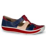 Sapatilha Salomé Feminina Wave em Couro cor Navy Exclusividade J.gean cod. FI0008