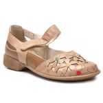 Sapatilha Feminina Boneca J.gean de Couro Cor Macadamia Cod. EQ0016 