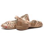 Sapatilha Feminina Boneca J.gean de Couro Cor Macadamia Cod. EQ0016 